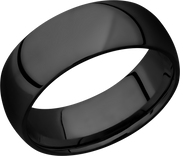 Zirconium 8mm domed band
