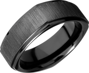 Zirconium 8mm flat square band