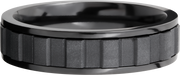 Zirconium 6mm flat band with spinning center